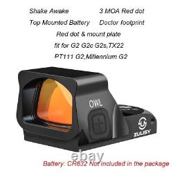 3 MOA Red Dot Reflex Sight Holographic Scope OWL for Taurus PT111 G2 G2c TX22