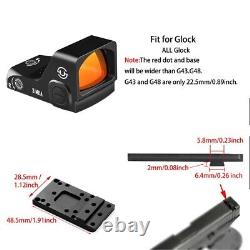 3 MOA Red Dot Sight Holographic Scope & mount plate for Taurus G3 G3C Glock