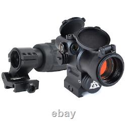 AT3T Magnified Red Dot with Laser Sight Kit Red Dot + Laser with 3X Magnifier