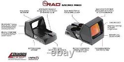 Crimson Trace 01-01800 RAD Micro Red Dot Compact Open Reflex Sight Black 3 MOA