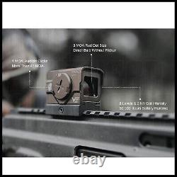 Enclosed Reflex Optic Red Dot Sight For Glock 19x Mos Fde Motion Sensor