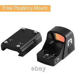GOWUTAR A17 RMSc Micro Red Dot Sight Shake Awake 2 MOA Reflex Sight with Pic Mount