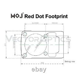Gold Open Reflex Red Dot Optic For Glock Mos 17 19 19x 20 21 22 23 34 35 45 47