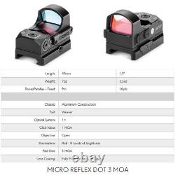 HAWKE Sport Optics 1x Micro 3 MOA Red Dot Reflex Sight (12141)