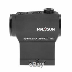 HOLOSUN 2 MOA Circle Dot Tactical Hunting Rifle Micro Red Dot Optic Sight (Used)