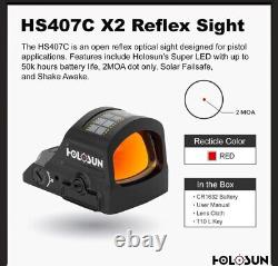 HOLOSUN HS407C-X2 Red Dot Sight Black