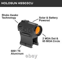 HOLOSUN HS503CU Paralow Red Dot Sight 2 MOA & 65 MOA Reticle with Cloth