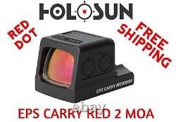 Holosun EPSCARRYRD2 EPS Carry Black Anodized 0.58 x 0.77 2 MOA Red Dot Reticle
