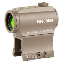 Holosun HS403B 20mm Micro Sight 2 MOA Red Dot / FDE