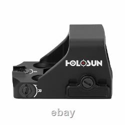 Holosun HS407K-X2 Open Reflex 6 MOA Red Dot Sight + Extra Batteries, Lens Kit