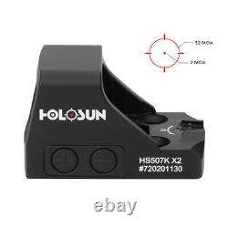 Holosun HS507K X2 Pistol Red Dot Sight 50K Battery Life