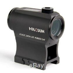 Holosun Technologies HS403C Micro Red Dot 2MOA Dot Solar with Battery HS403C