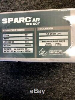 NEW Vortex SPARC SPC-AR1 Red Dot 2 MOA Bright Red Dot, Red Dot Sight with Mount
