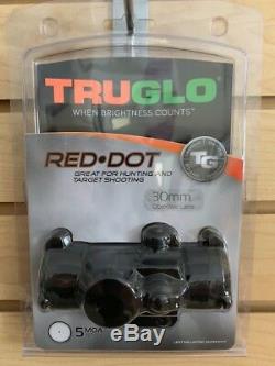 New Truglo Red Dot Sight 30mm Scope 5 MOA TG8030B