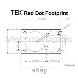 Open Reflex Red Dot Pistol Sight For Sig P320 P226 Doctor Slide Cut Flat Dark Ea