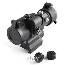 Pinty Pro 1x 30mm Red Dot Sight with Red Laser Sight 2 MOA Red Dot Scope withFlip Up