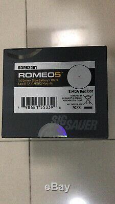 SIG SAUER ROMEO5 1x20mm Compact 2 Moa Red Dot Sight Black