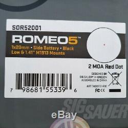 SIG SAUER SOR52001 Romeo5 1X20mm Red Dot Sight 2 MOA