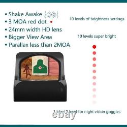 Shake Awake Red Dot Reflex Sight OAK for RMR Cut PSA Dagger Glock Canik WALTHER