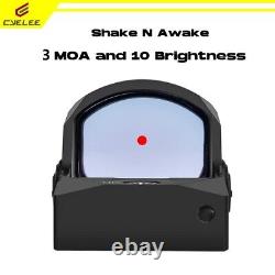 Shake Awake Red Dot Reflex Sight for SRO RMR Cut Slide Glock 17 MOS Tisas PX9 G3