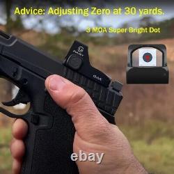Shake Awake Tactical Red Dot Reflex Sight OAK for RMR Cut Glock 26 MOS Q4 A5 PDP