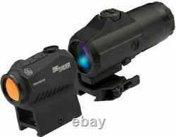 Sig Sauer ROMEO5 Red Dot Sight 2MOA Dot withJULIET3 Magnifier SORJ53101 Black