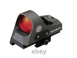 Sig Sauer Romeo3 SOR31002 Miniature 1x25mm Reflex Sight, 3 MOA Red Dot Open