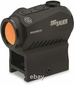 Sig Sauer Romeo5 SOR52001 1x20mm Compact 2 MOA Red Dot Sight (High & Low Mount)