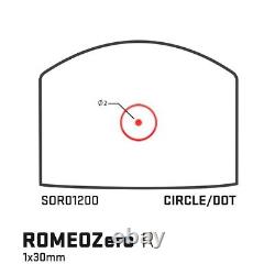 Sig Sauer SOR01200 RomeoZero-R 2 MOA Red Dot 32 MOA Circle Open Reflex Sight