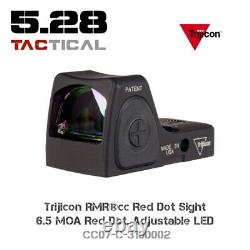 Trijicon RMRcc 6.5 MOA Micro Reflex Adj. LED Red Dot Sight CC07-C-3100002