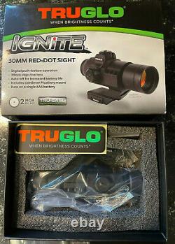 TruGlo Ignite 30mm 2 MOA Tactical Red Dot Sight with Cantilever Mount
