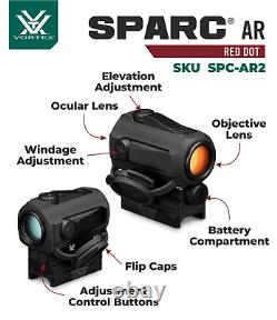 Vortex Optics SPARC Red Dot Sight Gen II 2 MOA Dot with Wearable4U Bundle