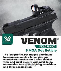 Vortex Optics Venom 6 MOA Red Dot Sight VMD-3106 with Hat Black Camo Bundle