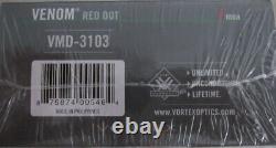 Vortex Venom Bright Red Dot 3moa Vmd-3103 + Free Picatinny Rail Mount & Battery